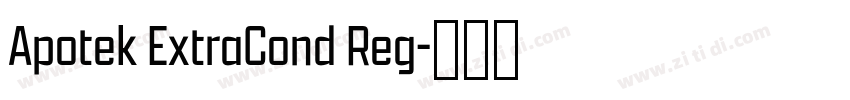 Apotek ExtraCond Reg字体转换